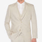Perry Ellis Portfolio Blazer Masculino de Linho Espinha de Peixe Marrom Tamanho 42