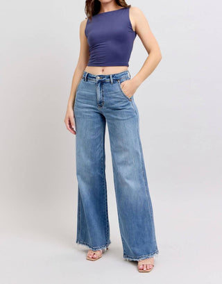 Judy Blue - Calça Jeans Retro de Cintura Alta e Ajuste Largo