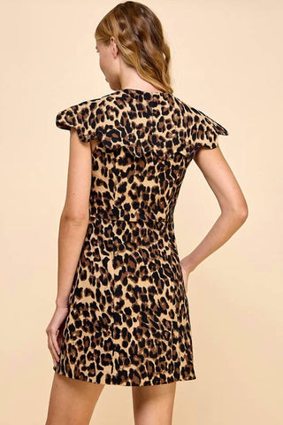 Tcec - Cheetah Printed Button Down Dress