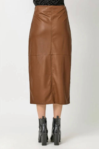 Mystree - Faux Leather Pencil Skirt