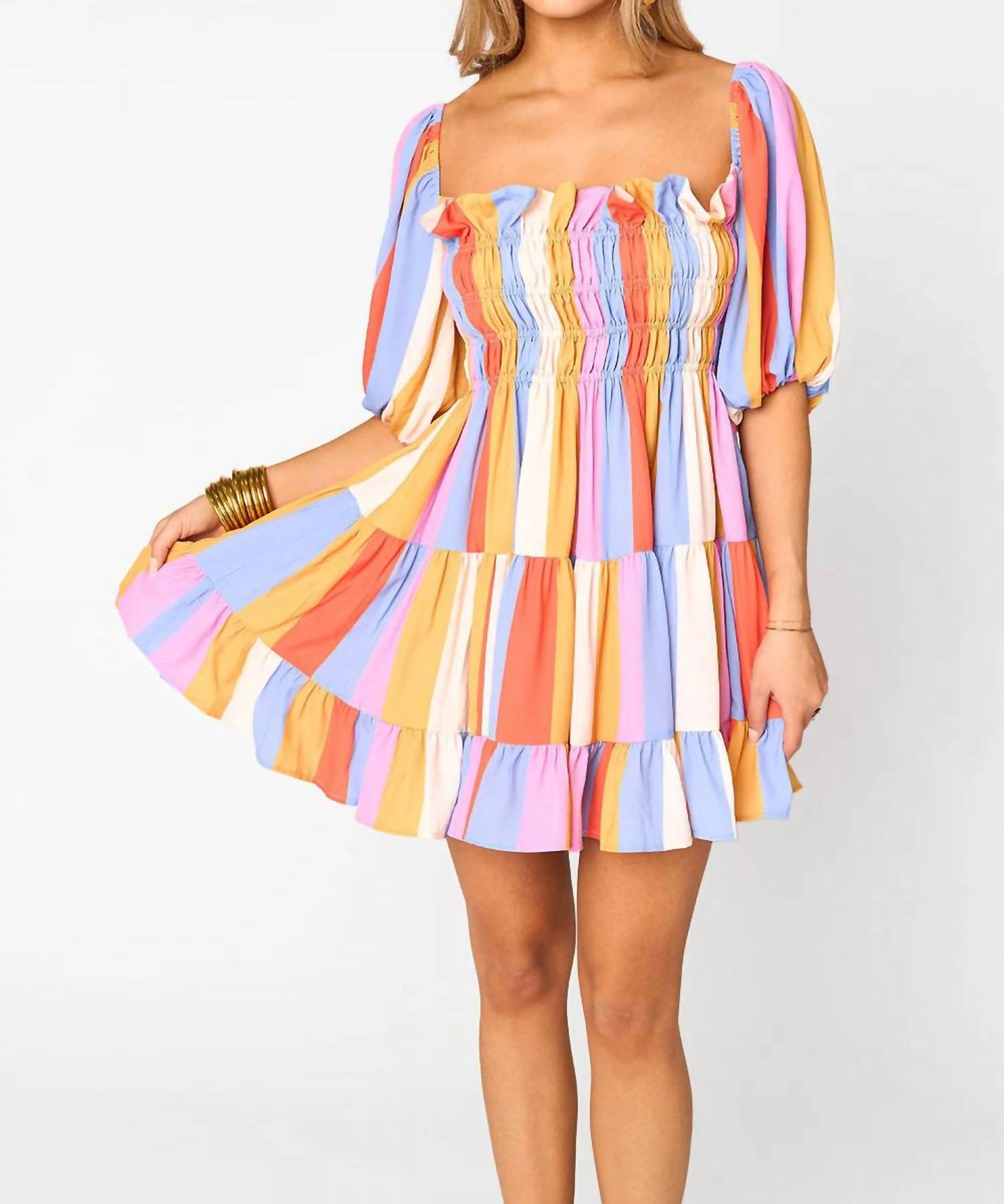Buddylove - Striped Spencer Mini Dress