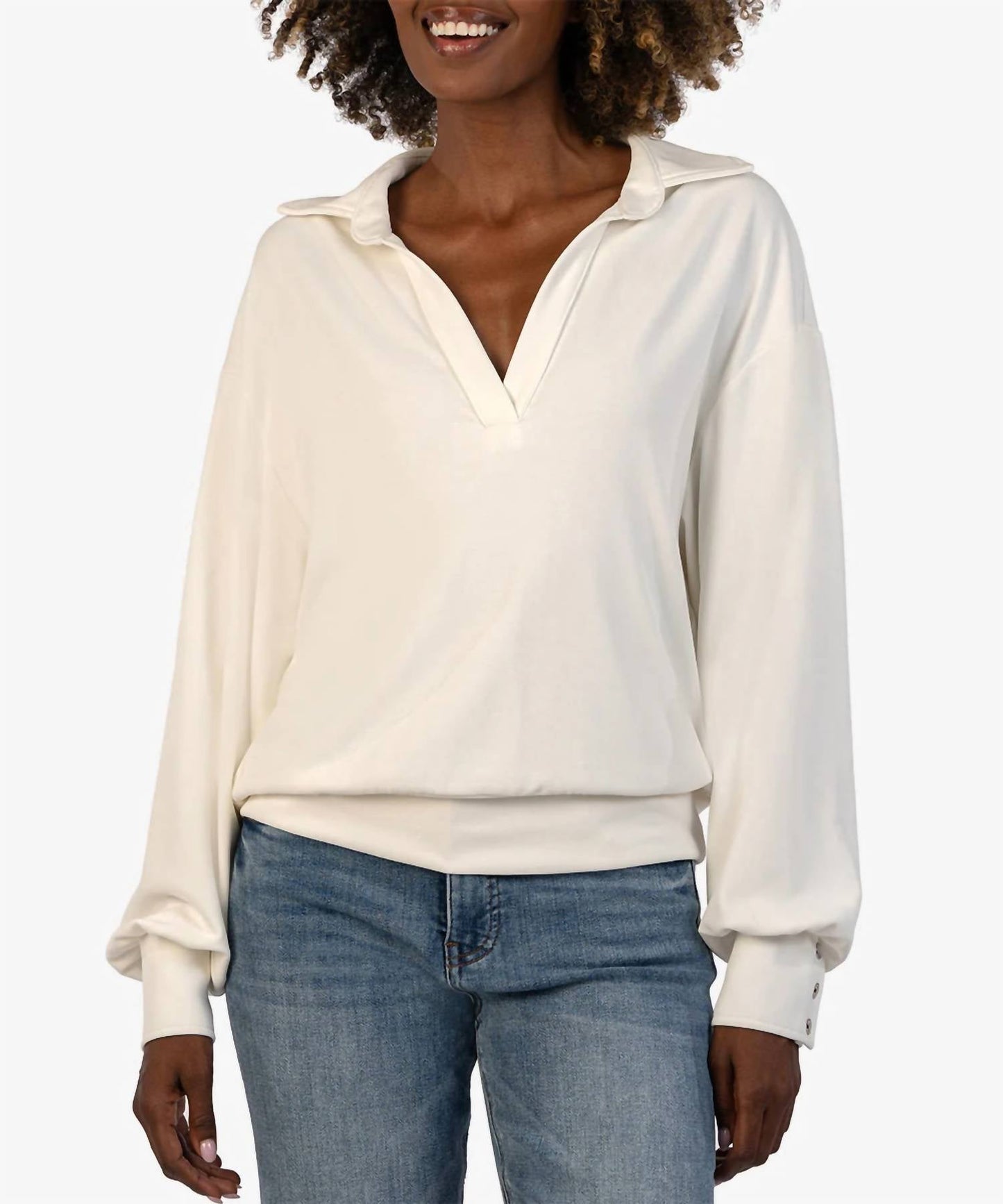 Kut From The Kloth - Audrina Johnny Collar Pullover Sweater