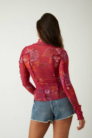 Free People - Top de malha estampado Charlie