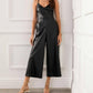 Fifteen Twenty - Faux Leather Cropped Jumpsuit