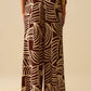 Q2 - Palm Print Drawstring Wide-leg Pant
