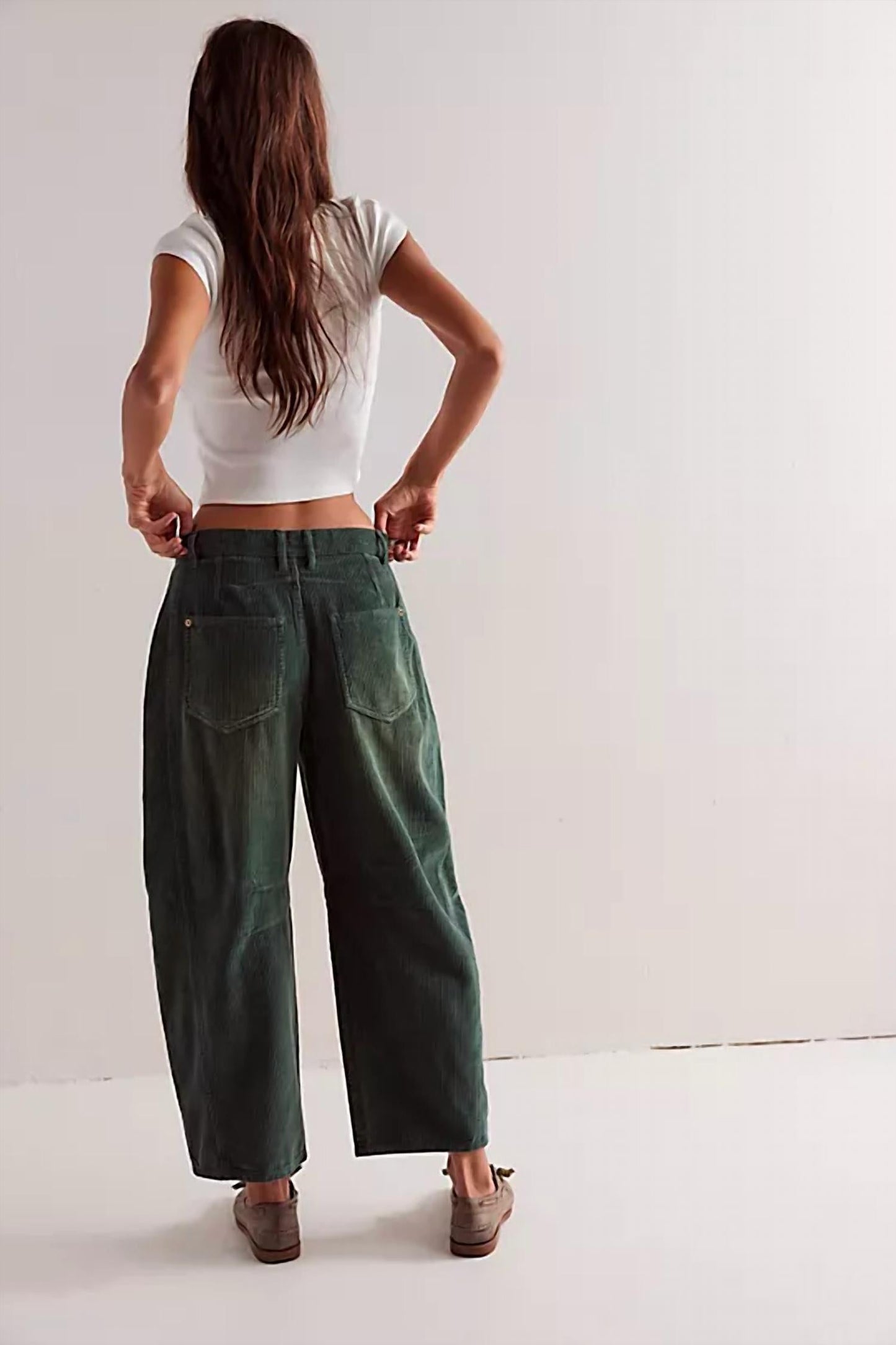 Free People - Good Luck Mid-rise Cord Barrel Jean