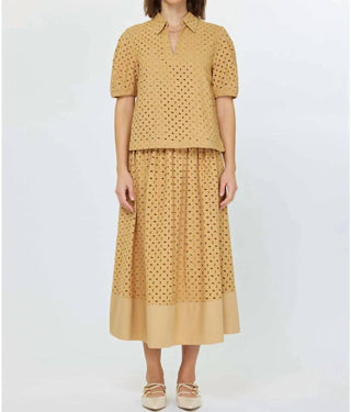 Current Air - Women's Eyelet Half Sleeve Blouse