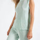 143 Story - Peyton Pleated Sleeveless High Neck Top
