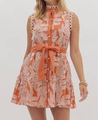 Entro - Celestine Embroidered Lace Mini Dress