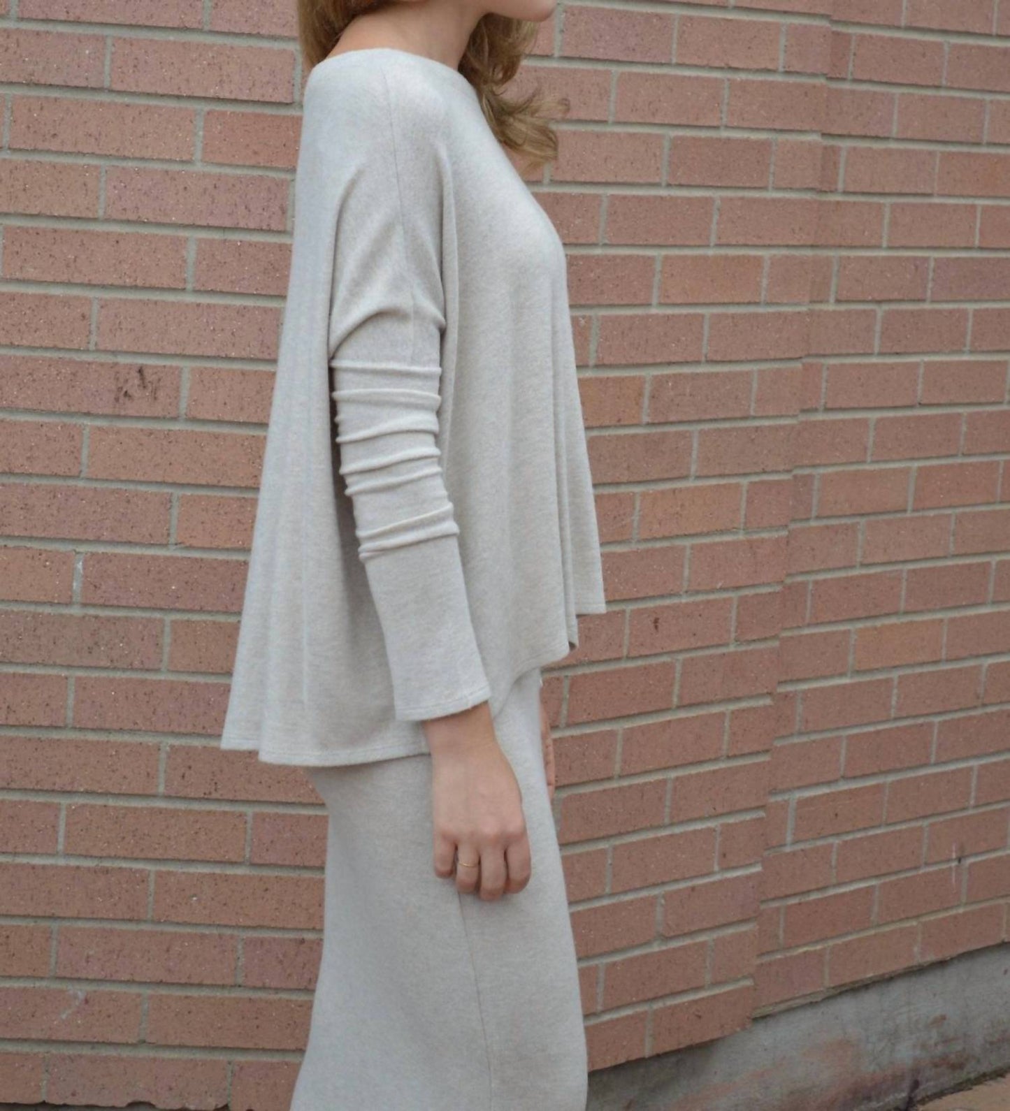 Beautiful People - Brushed Jersey Long Sleeve Crew Top