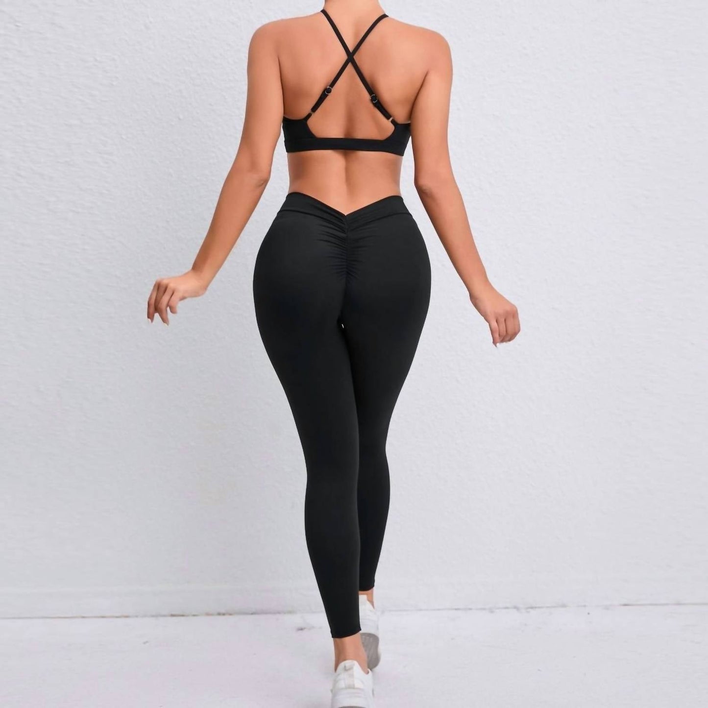 Rockstar Peach - Pull On V Back Leggings