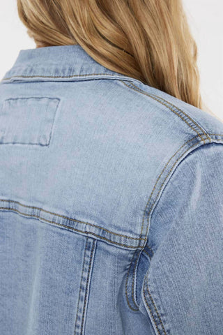 Kancan - Jaqueta jeans com bainha desfiada