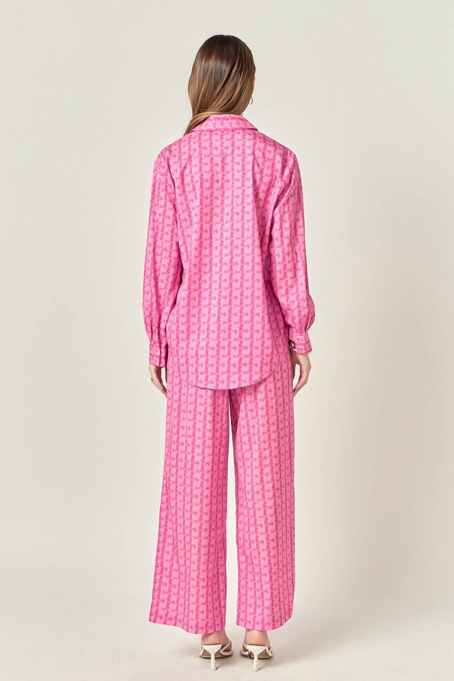 English Factory - Satin Printed Shirt & Pant Set