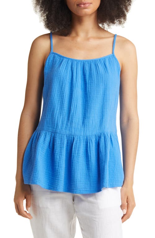 Caslon Cotton Gauze Tank - Blue Palace