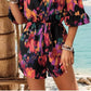 Ninexis - Off-shoulder Printed Romper