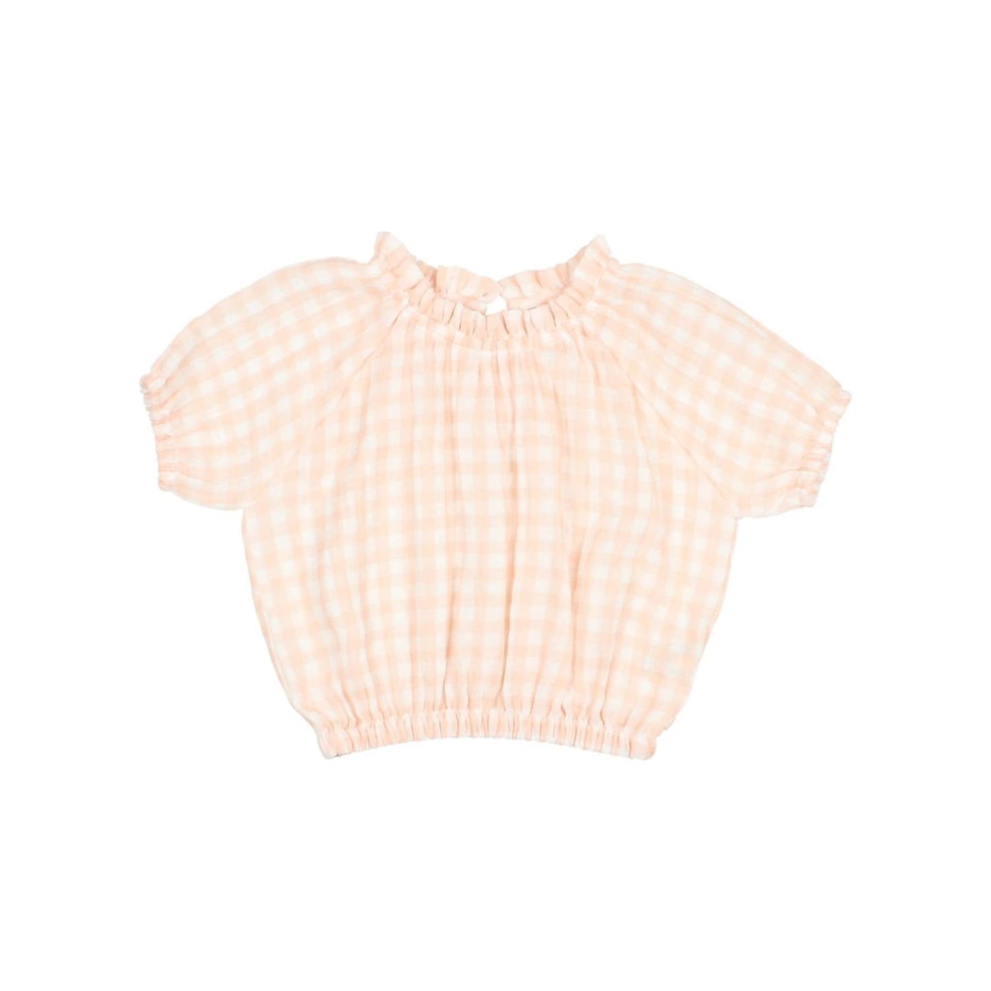 Búho - Girls' Gingham Muslin Top