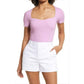 Halogen Sweetheart Neck Rib Sweater - Purple Bloom