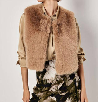 Apricot - Luxe Layer Fur Vest
