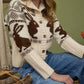 Blu Pepper - Bunny Jacquard Collared Cardigan