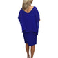 Joseph Ribkoff - Dress With Chiffon Overlay & Diamante Detail