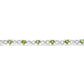 .925 Sterling Silver 1.00 Cttw Diamond and 4.00mm Lab Created Green Heart-Shaped Peridot Infinity Link Bracelet (I-J Color, I2-I3 Clarity) - 7.25"