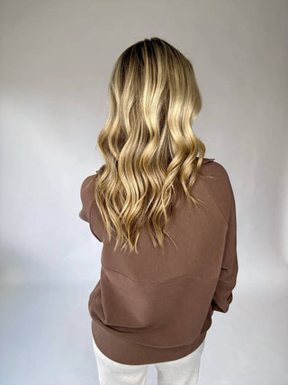 Varley - Blusa Lismore com zíper e meio zíper