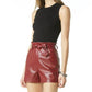 Tart Collections - Vegan Leather Tie Waist Shorts