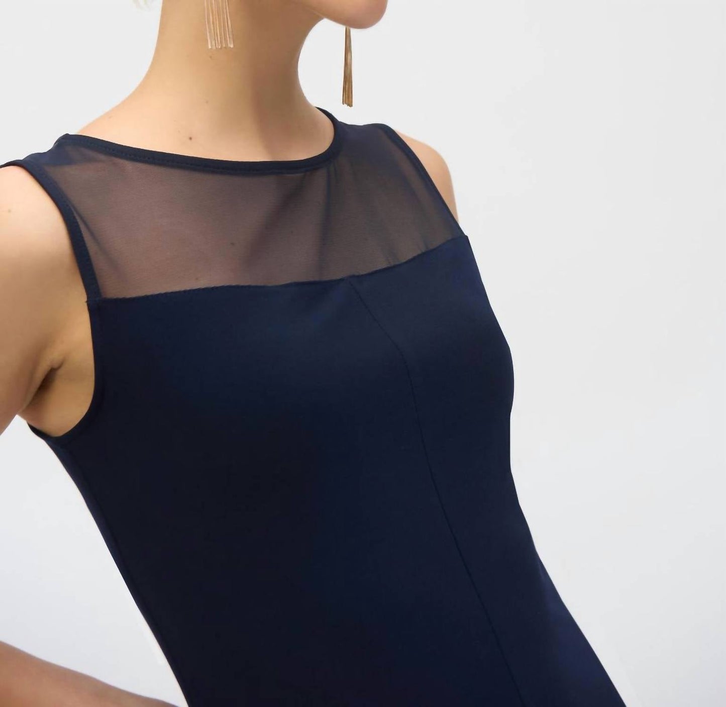 Joseph Ribkoff - Silky Knit And Mesh Sleeveless Tunic