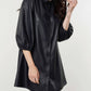 Dolce Cabo - Everywhere Leather Dress with Puff Sleeves