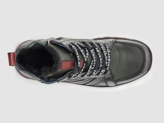 Kcr Group - Men's Comfort Thick Fur-Lined Zip-Up Leather Boots
