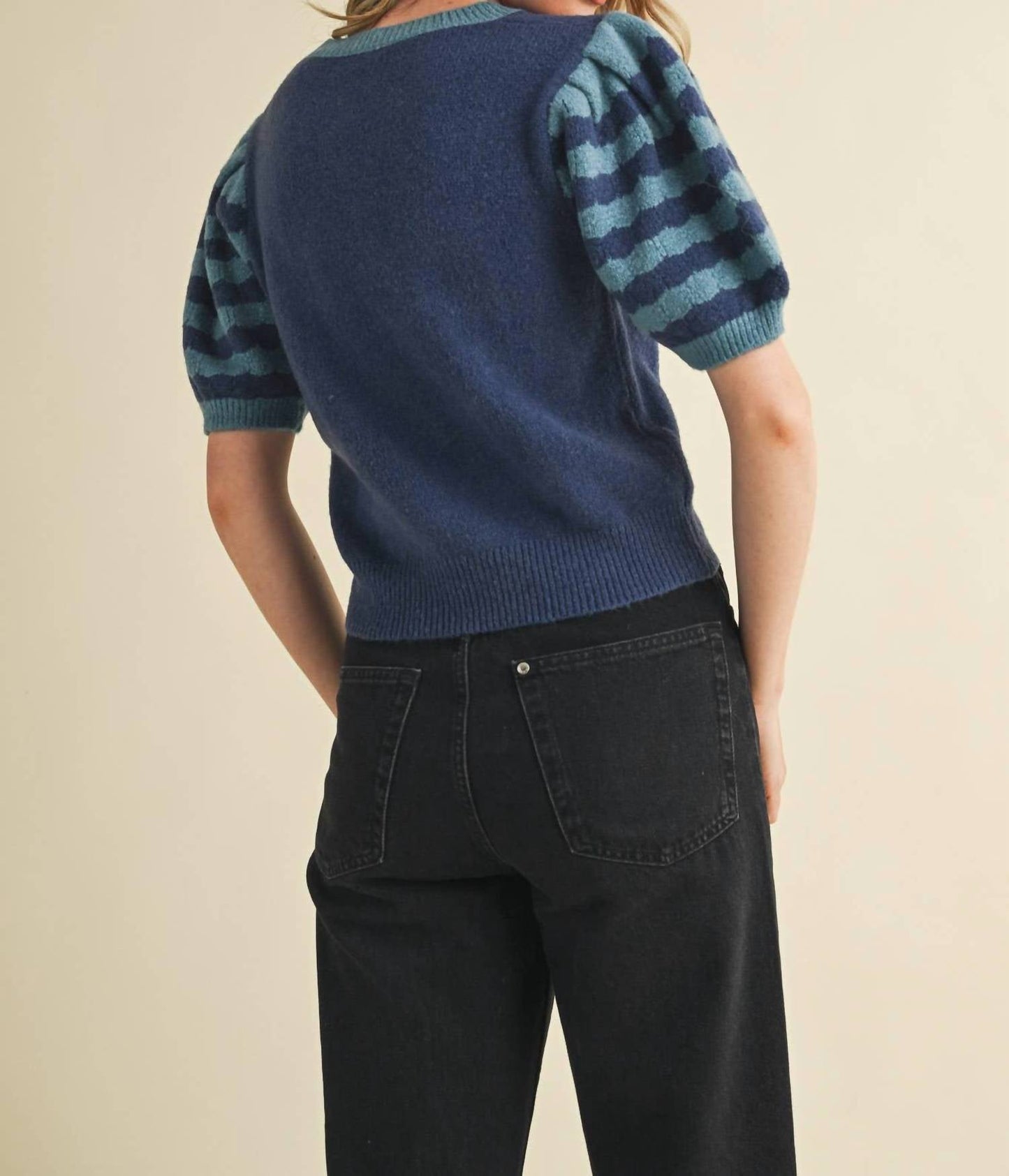 &Merci - Indy Striped Sweater Top