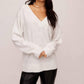 Fifteen Twenty - Deliana Oversized V-neck Sweater