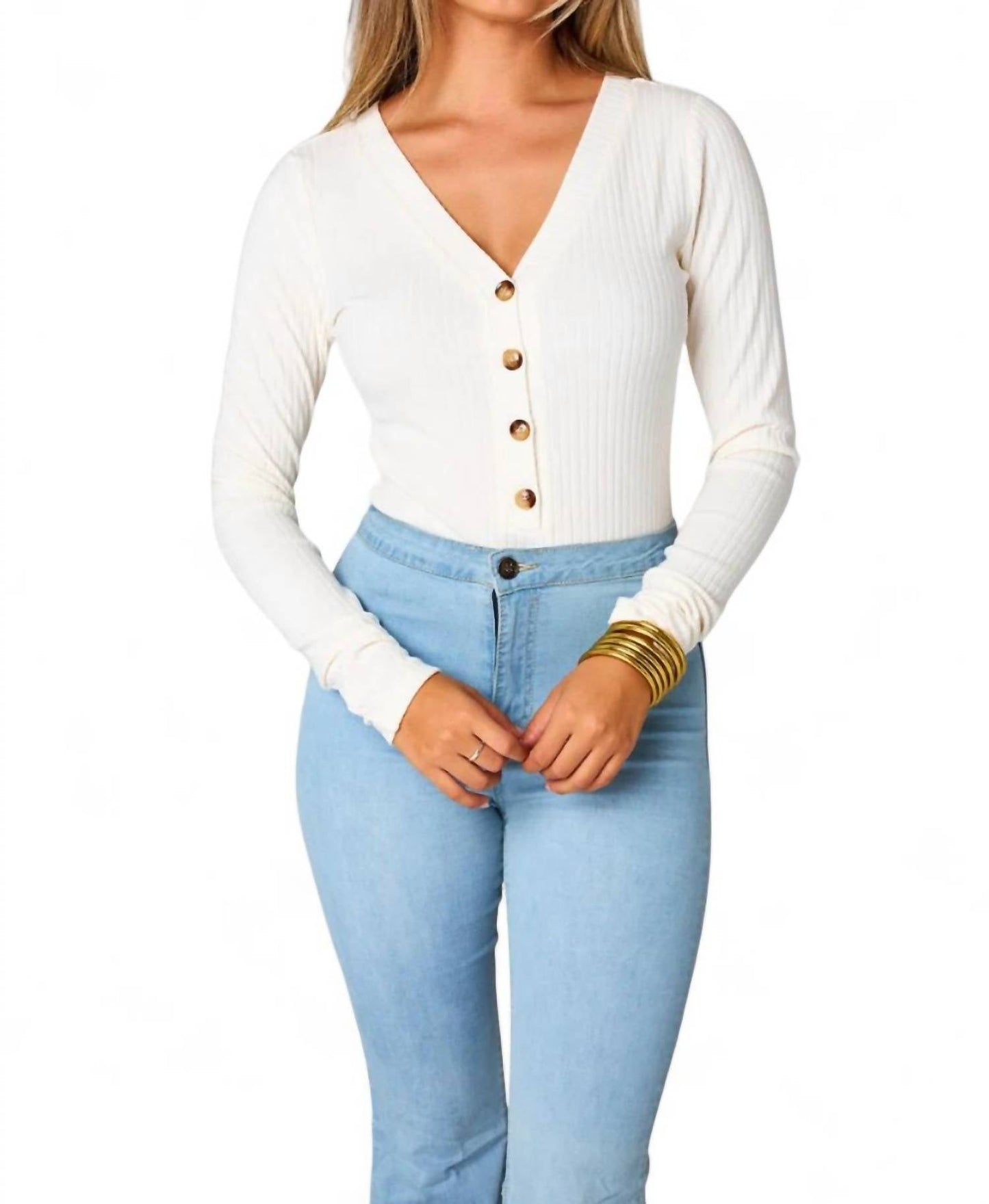 Buddylove - Holly Long Sleeve Button Up Bodysuit