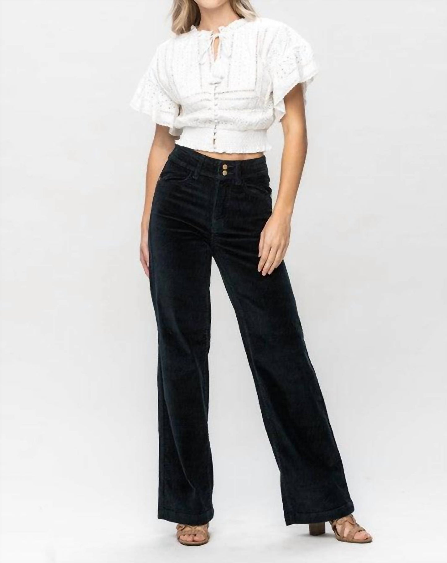 Judy Blue - High Waist Wide Leg Corduroy Trousers