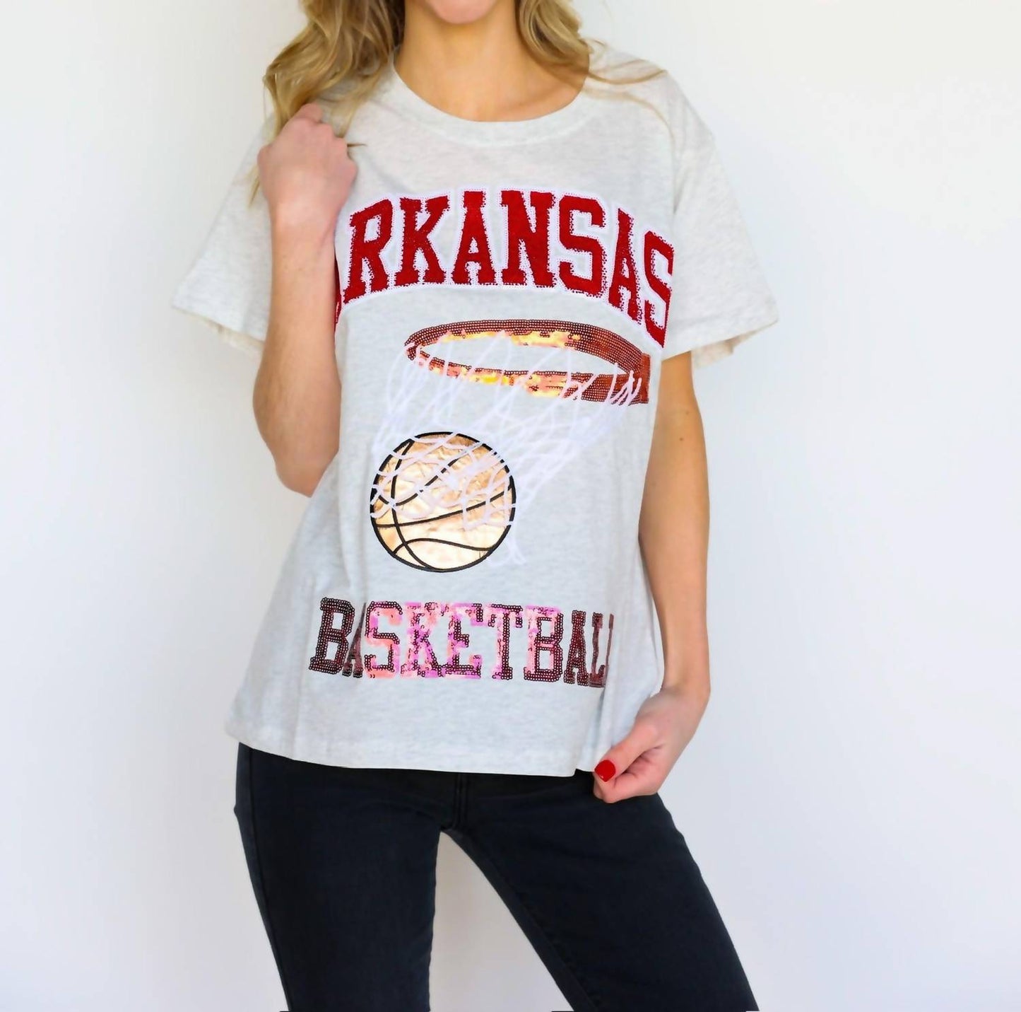 Queen Of Sparkles - Arkansas Basketball Tee