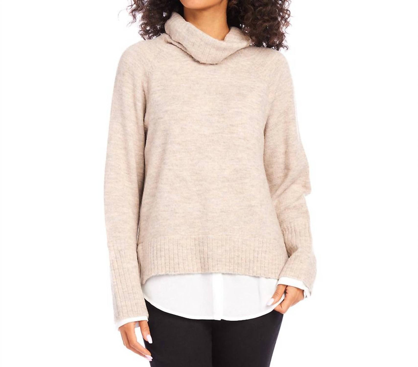 Karen Kane - Layered Turtleneck Sweater