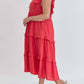 Entro - Curvy Karli Ruffle Sleeve Tiered Dress