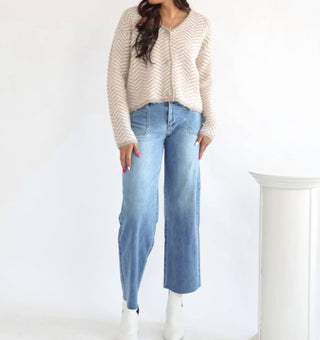 Just Black Denim - Calça Jeans Slim de Perna Larga