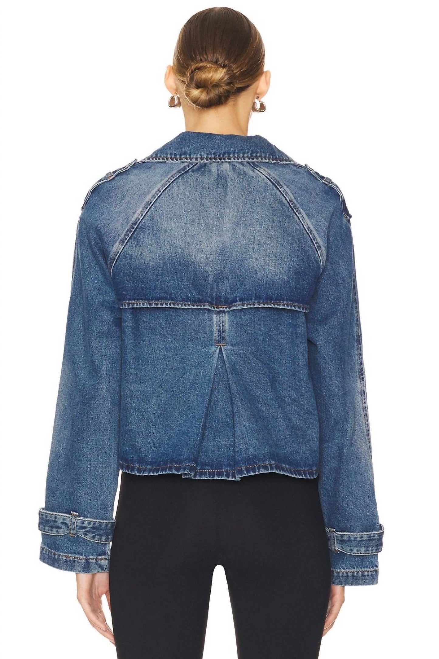 Steve Madden - Cropped Denim Trench Coat