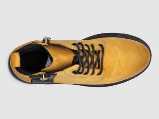 Kcr Group - Botas femininas de couro com zíper e forro moderno