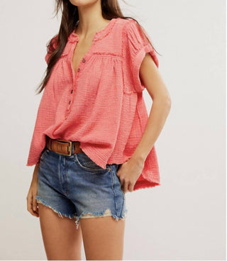 Free People - Horizons Blusa de Tecido Duplo