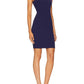 Susana Monaco - Mock Neck Cutout Shoulders Mini Dress