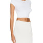 Enza Costa - Women's Cropped Cap Sleeve T-shirt