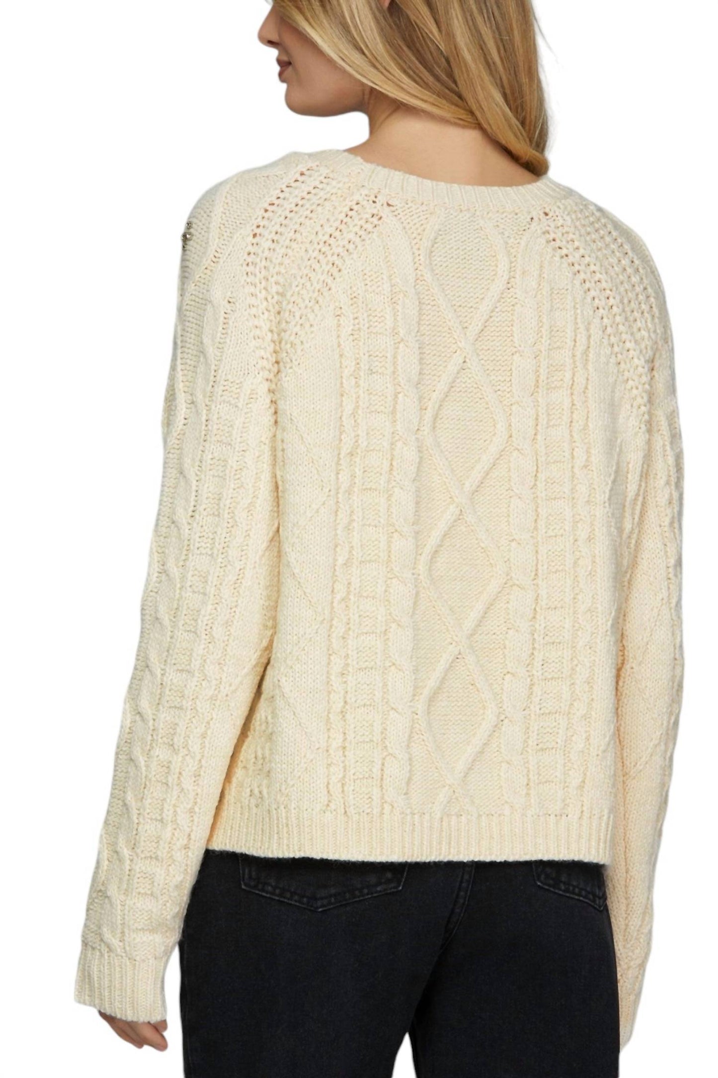 She + Sky - Brulee Rhinestone Detail Sweater
