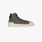 Balmain - Women's B-court Bicolor Monogram Jacquard High-top Sneakers