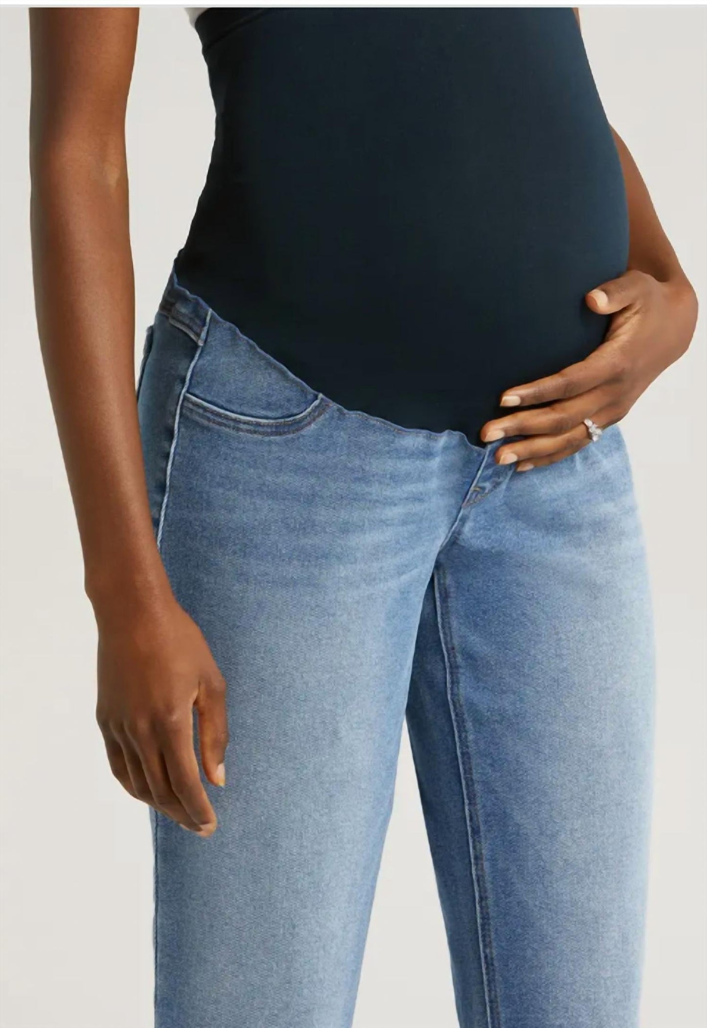 1822 Denim - Women's Maternity Cuffed Slim Jean With Bellyband