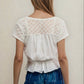 Free People - Gemma Embroidered Top