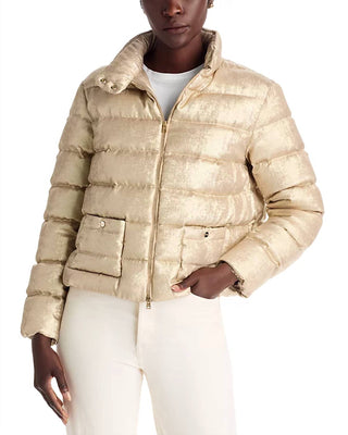 Herno - Metallic Quilted Bomber Jacket