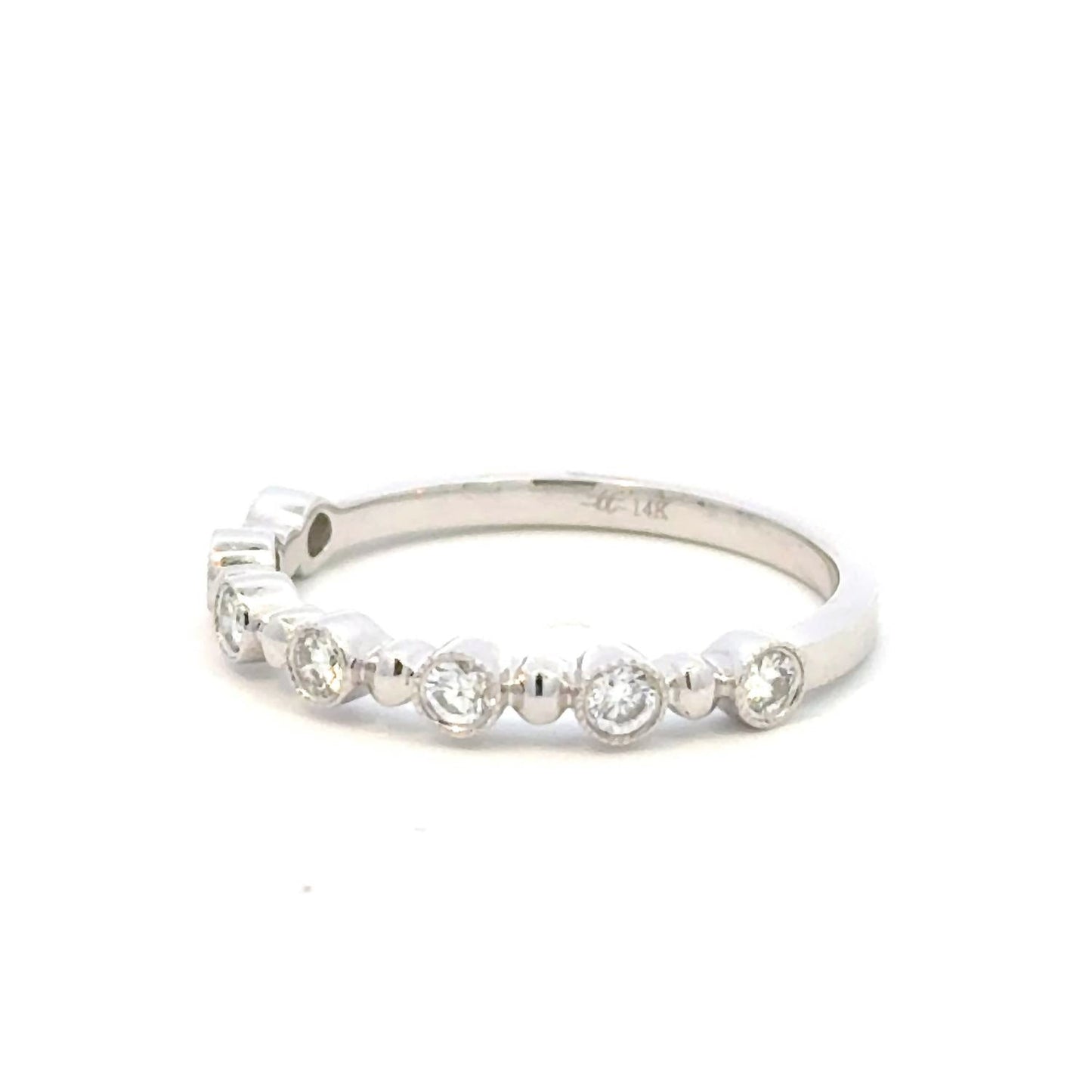 Aamiaa - 0.25 Carat Natural Diamond Bezel & Bar Band Ring