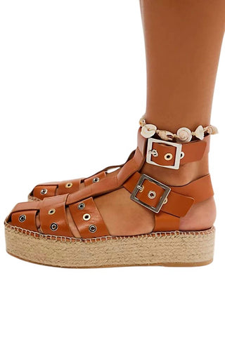 Free People - Sandálias femininas tipo alpargata gladiadora Gable